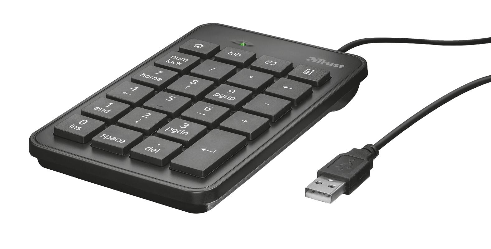 Trust Xalas USB-Zehnertastatur - Schwarz