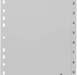 DURABLE Ordnerregister A4 nummeriert - 10-teilig - grau