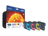 Brother Original LC-980 Druckerpatronen 4er Multipack BK/C/M/Y (LC980VALBPDR)