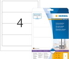 HERMA Ordneretiketten permanent weiß 192 x 61 mm - 100 Etiketten