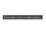 Zyxel Switch 50-Port Gigabit 44-Port Ethernet, 4-Port Combo, 2-Port SFP Smart Managed 26dBA