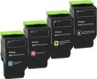 Lexmark Original Toner - 4er Multipack für C2325dw, C2425dw, C2535dw, MC2325adw, MC2425adw, MC2535adwe