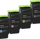 Lexmark Original Toner - 4er Multipack für C2325dw, C2425dw, C2535dw, MC2325adw, MC2425adw, MC2535adwe