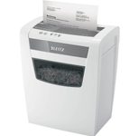 LEITZ IQ Home Office Aktenvernichter mit Partikelschnitt P-4, 4 x 28 mm, bis 10 Blatt, weiß