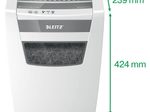 LEITZ IQ Home Office Aktenvernichter mit Partikelschnitt P-4, 4 x 28 mm, bis 10 Blatt, weiß
