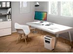 LEITZ IQ Home Office Aktenvernichter mit Partikelschnitt P-4, 4 x 28 mm, bis 10 Blatt, weiß