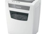 LEITZ IQ Home Office Aktenvernichter mit Partikelschnitt P-4, 4 x 28 mm, bis 10 Blatt, weiß