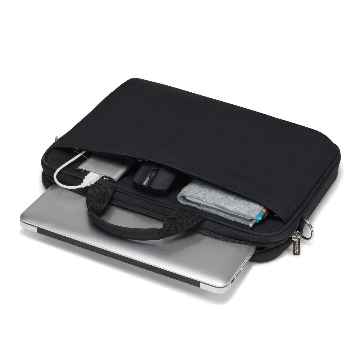 DICOTA Top Traveller Wireless Mouse Kit 39,6 cm (15.6") Notebook-Tasche inkl. optische Funkmaus, schwarz