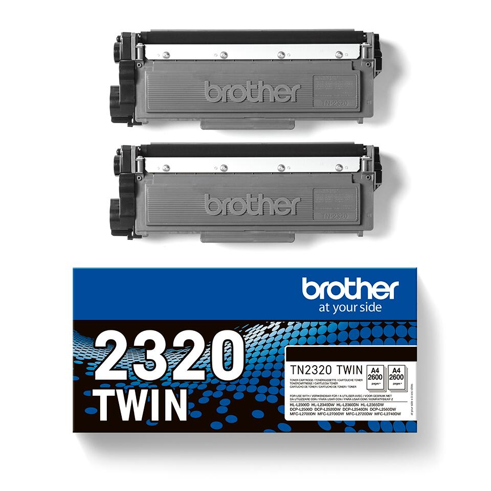 Brother Original TN2320 TWIN - Toner - schwarz (TN2320TWIN)