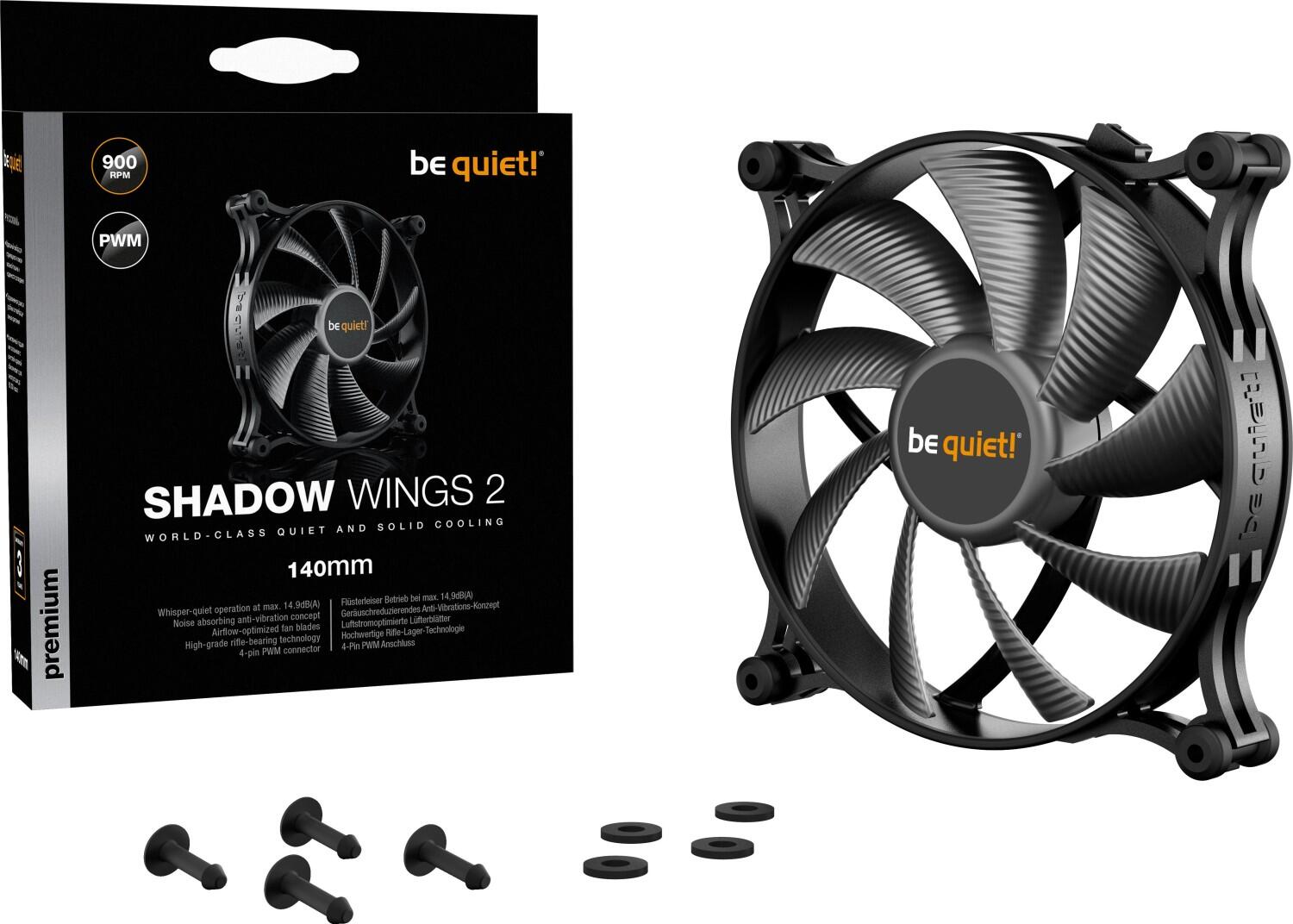be quiet Lüfter Shadow Wings 2 140mm PWM schwarz
