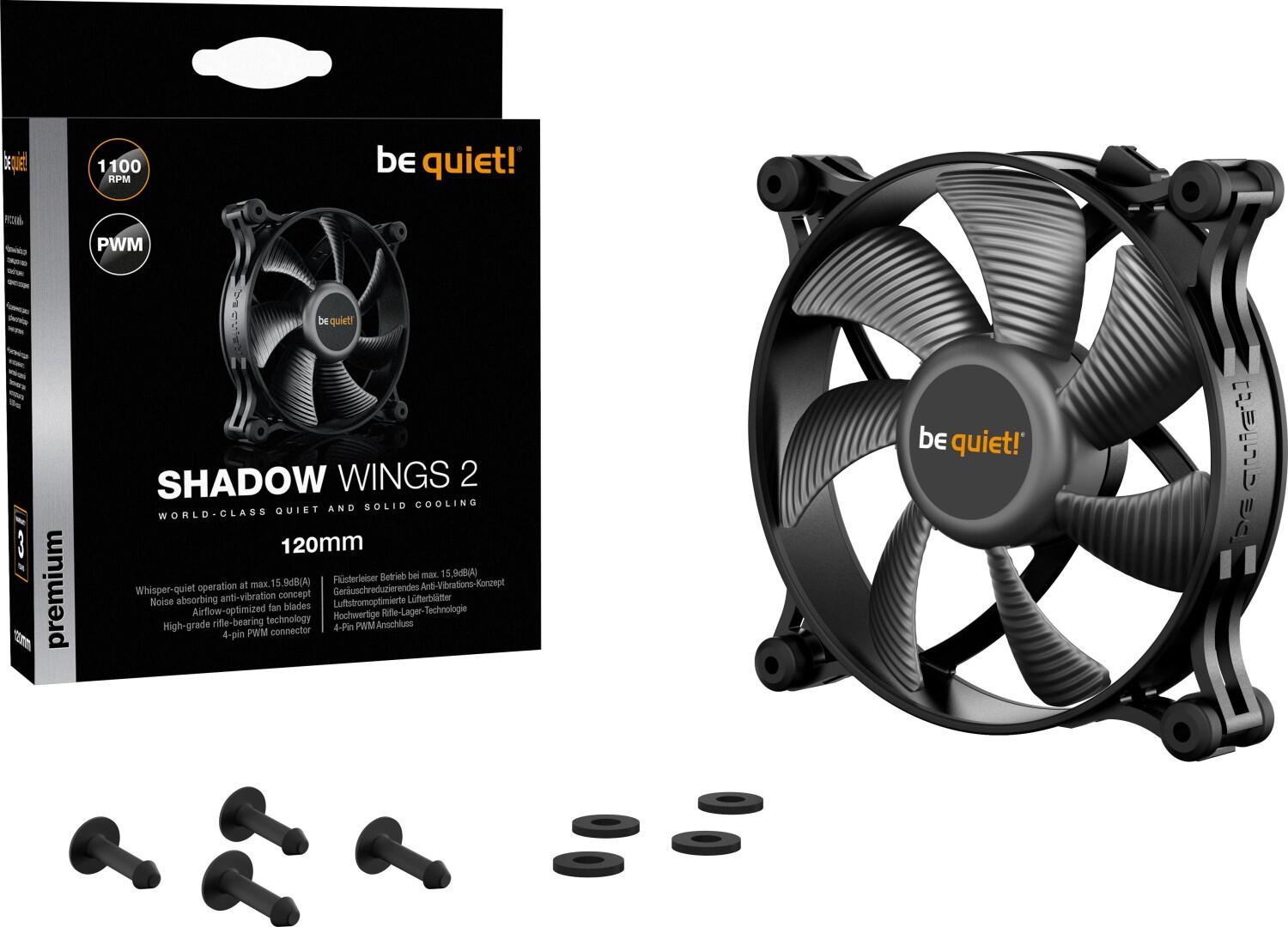 be quiet Lüfter Shadow Wings 2 120mm PWM schwarz