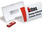 DURABLE CLICK FOLD Namensschilder 40 x 75 mm mit Magnet PP - 10 Stück