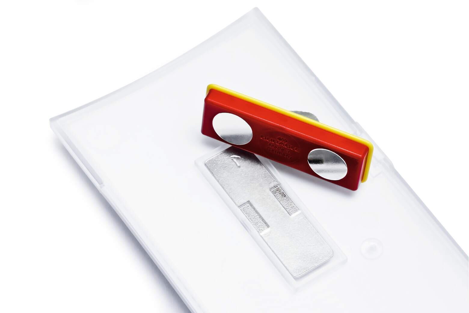 DURABLE CLICK FOLD Namensschilder 40 x 75 mm mit Magnet PP - 10 Stück