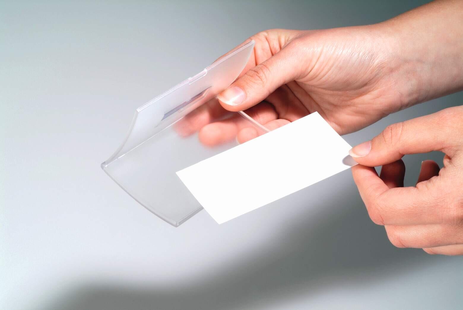 DURABLE CLICK FOLD Namensschilder 40 x 75 mm mit Magnet PP - 10 Stück