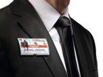 DURABLE CLICK FOLD Namensschilder 40 x 75 mm mit Magnet PP - 10 Stück