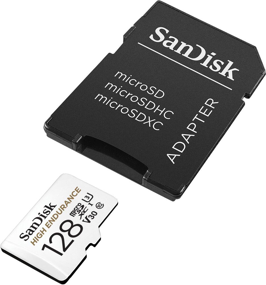 SanDisk High Endurance microSDXC Speicherkarte 128GB + SD Adapter