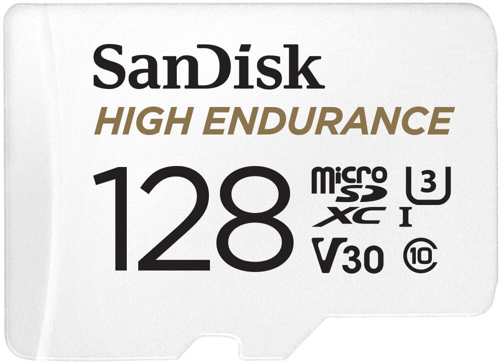 SanDisk High Endurance microSDXC Speicherkarte 128GB + SD Adapter