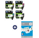 Druckerpatronen Bundle mit HP Original 912XL Multipack + 500 Blatt HP Kopierpapier