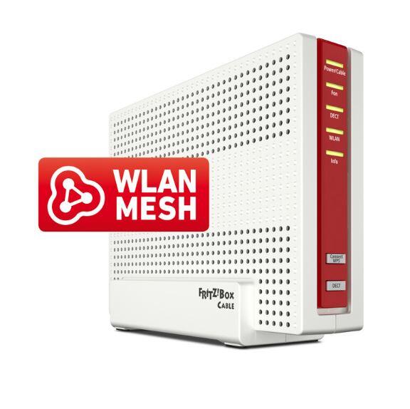 AVM FRITZBox 6591 Cable Wireless Router Kabelmodem 4-Port-Switch GigE Wi-Fi 5 Dual-Band VoIP-Telefonadapter (DECT)