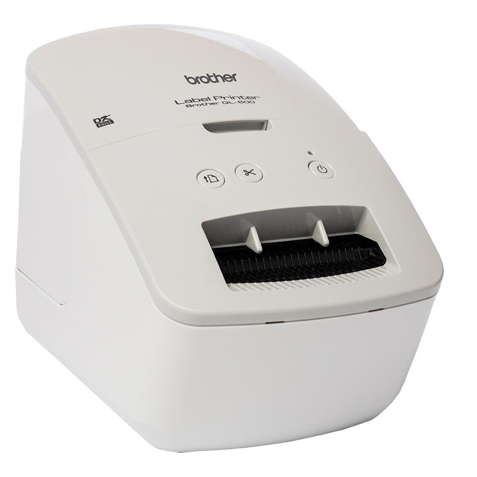 Brother QL-600G Professioneller Etikettendrucker für Einzel- und Endlosetiketten (Grau)