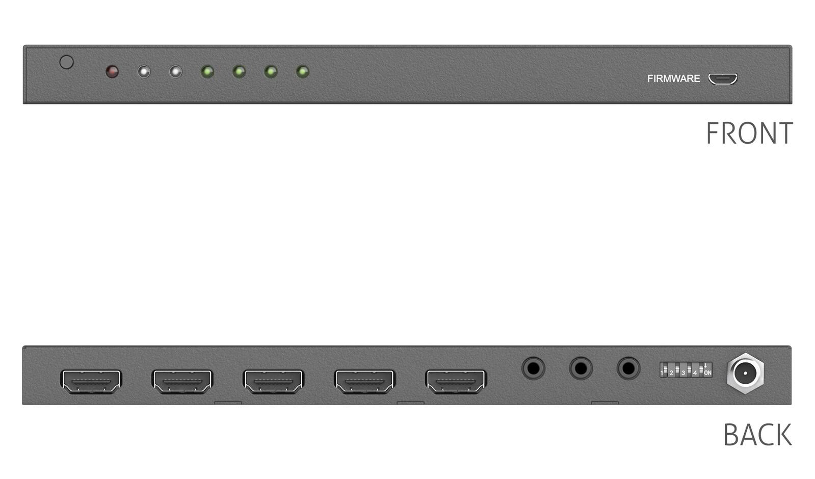 PureTools PT-SW-HD41E 4x1 4K 18Gbps HDMI Switcher mit TMDS Switching und ARC