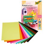 folia Fotokarton farbsortiert 300 g/qm - 10 Blatt