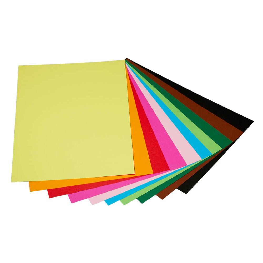 folia Fotokarton farbsortiert 300 g/qm - 10 Blatt