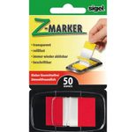 sigel Z-Marker Haftmarker rot - 50 Streifen