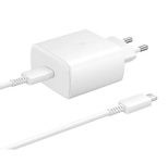 Samsung EP-TA845 45W USB-C Schnellladeadapter mit USB-C Kabel, weiß
