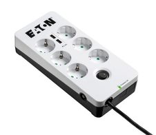 Eaton Steckdosenleiste 6-fach mit USB-Anschlüsse und Schalter 1.5m weiß