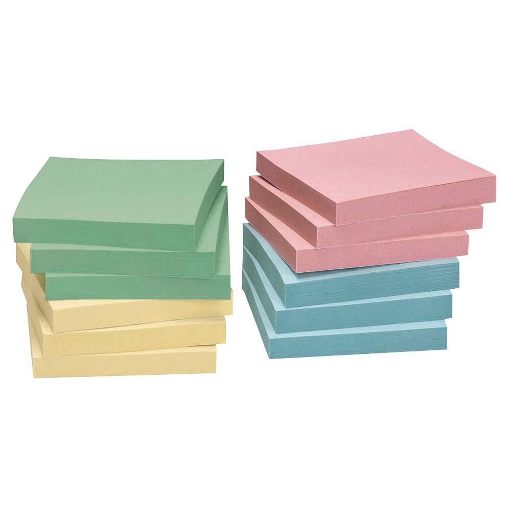 inFO Recycling Haftnotizen Standard 5644-88BOX farbsortiert - 12 Blöcke