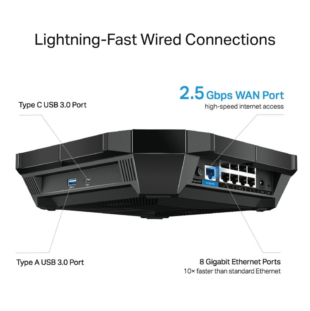 TP-Link Archer AX6000 WLAN-Router mit 8 Port Gigabit Switch