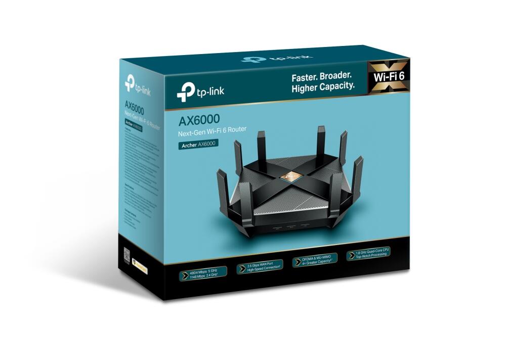 TP-Link Archer AX6000 WLAN-Router mit 8 Port Gigabit Switch
