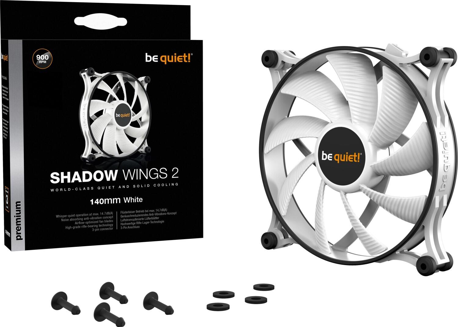 be quiet Lüfter Shadow Wings 2 White 140mm weiß