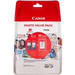 Canon Original PG-560XL + CL-561XL Druckerpatronen Value Pack - BK/C/M/Y 400/300 Seiten + 50 Blatt Fotopapier 10x15