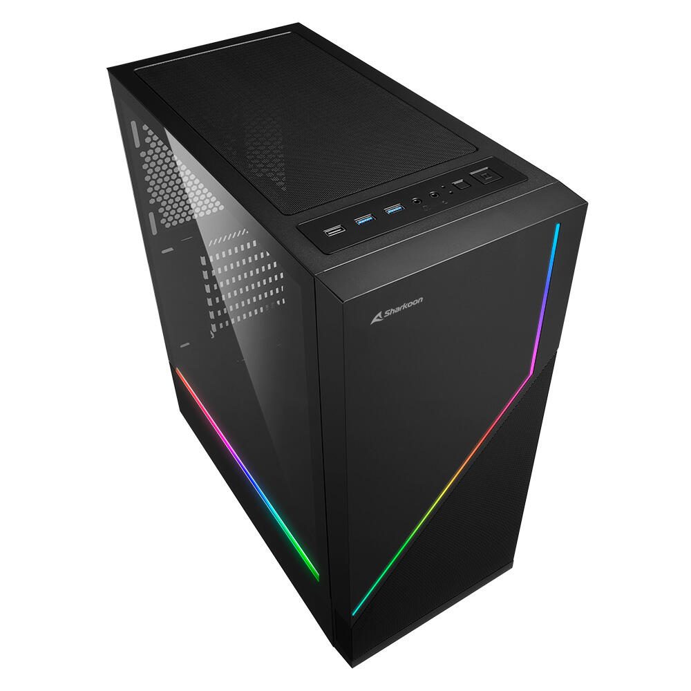 Sharkoon PC Gehäuse RGB FLOW ATX schwarz