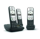 Gigaset A690A Trio mit Anrufbeantworter - Schwarz