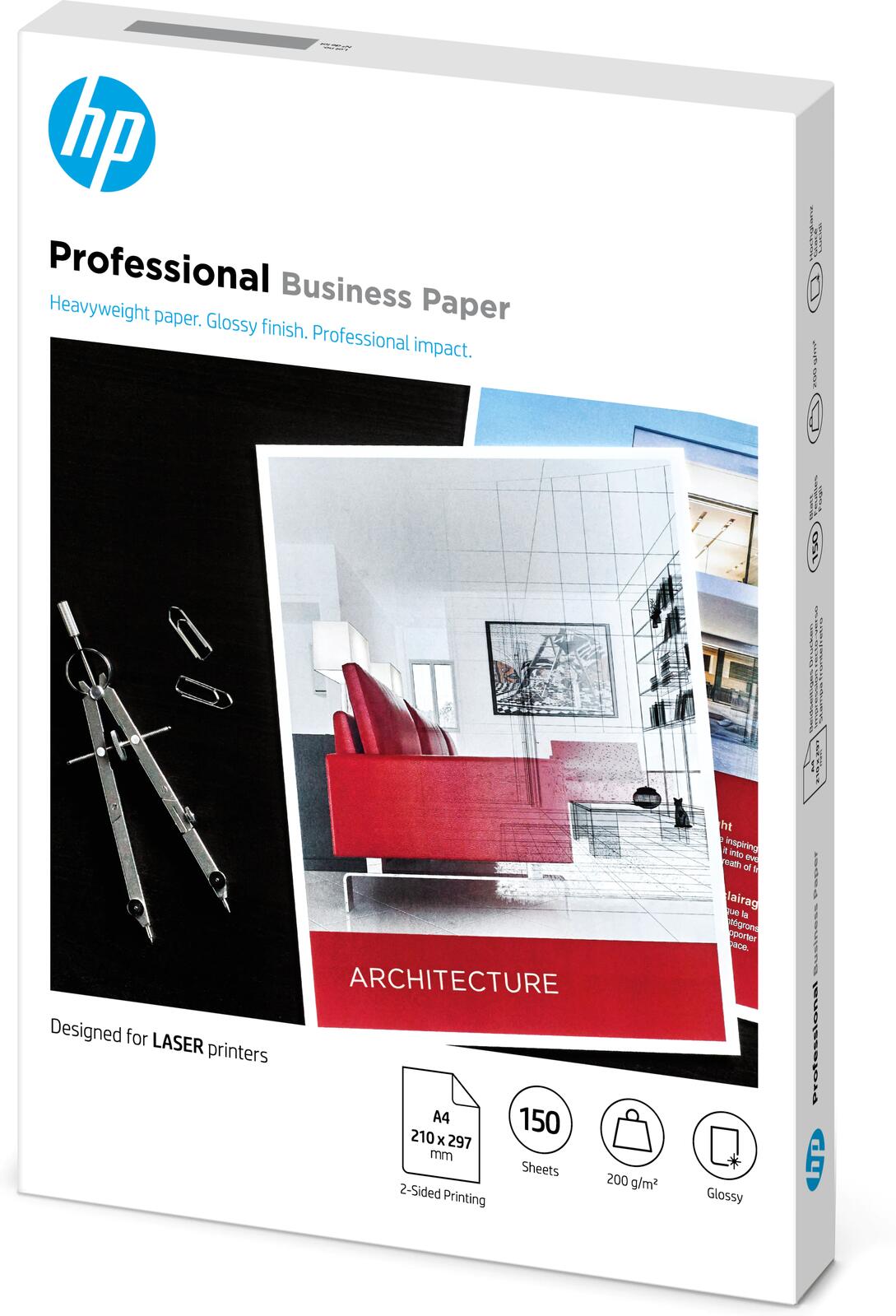 HP Professional Business Laser-Papier – A4, glänzend, 200 g/m²