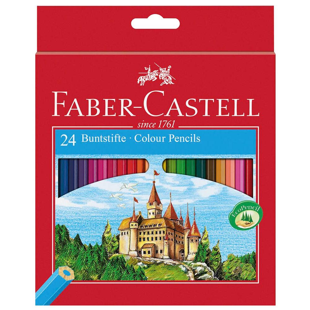 FABER-CASTELL CASTLE Buntstifte farbsortiert - 24 Stück