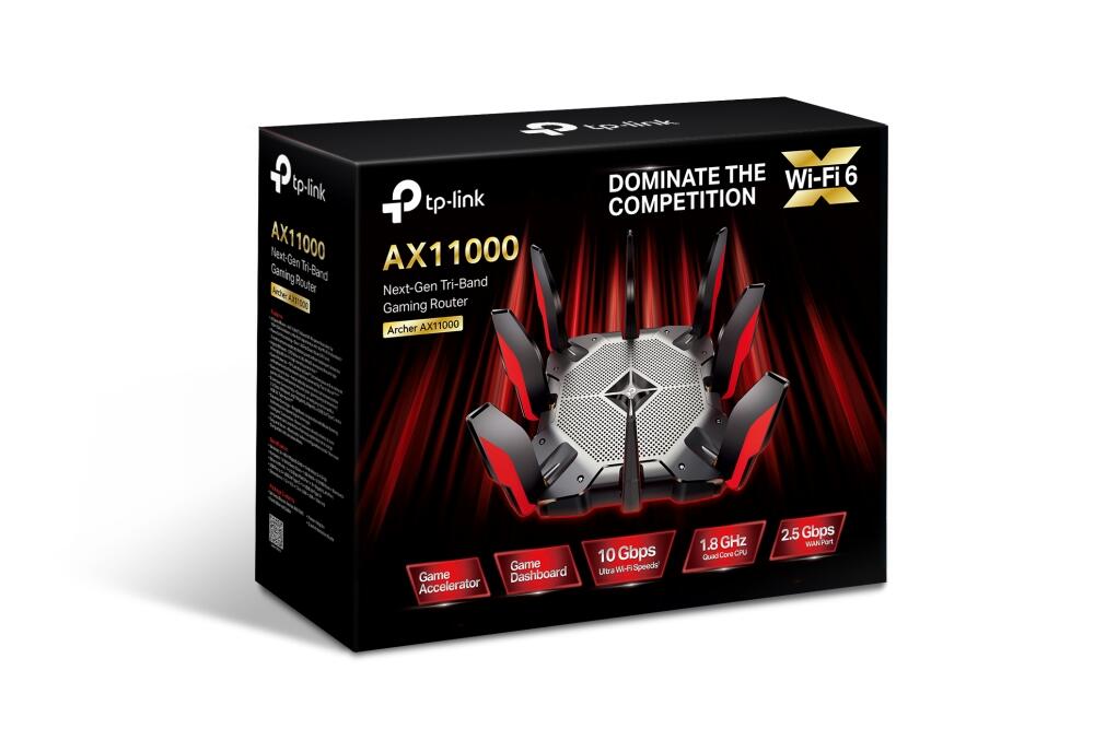 TP-Link Archer AX11000 WLAN-Router mit 8 Port Gigabit Switch