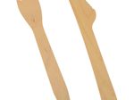PAPSTAR Einweg-Besteckset pure Holz - 1 Pack = 250 Set