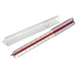 M + R Dreikantlineal 30,0 cm, weiß + GRATIS mit Köcher