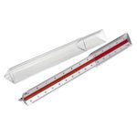 M + R Dreikantlineal 30,0 cm, weiß + GRATIS mit Köcher