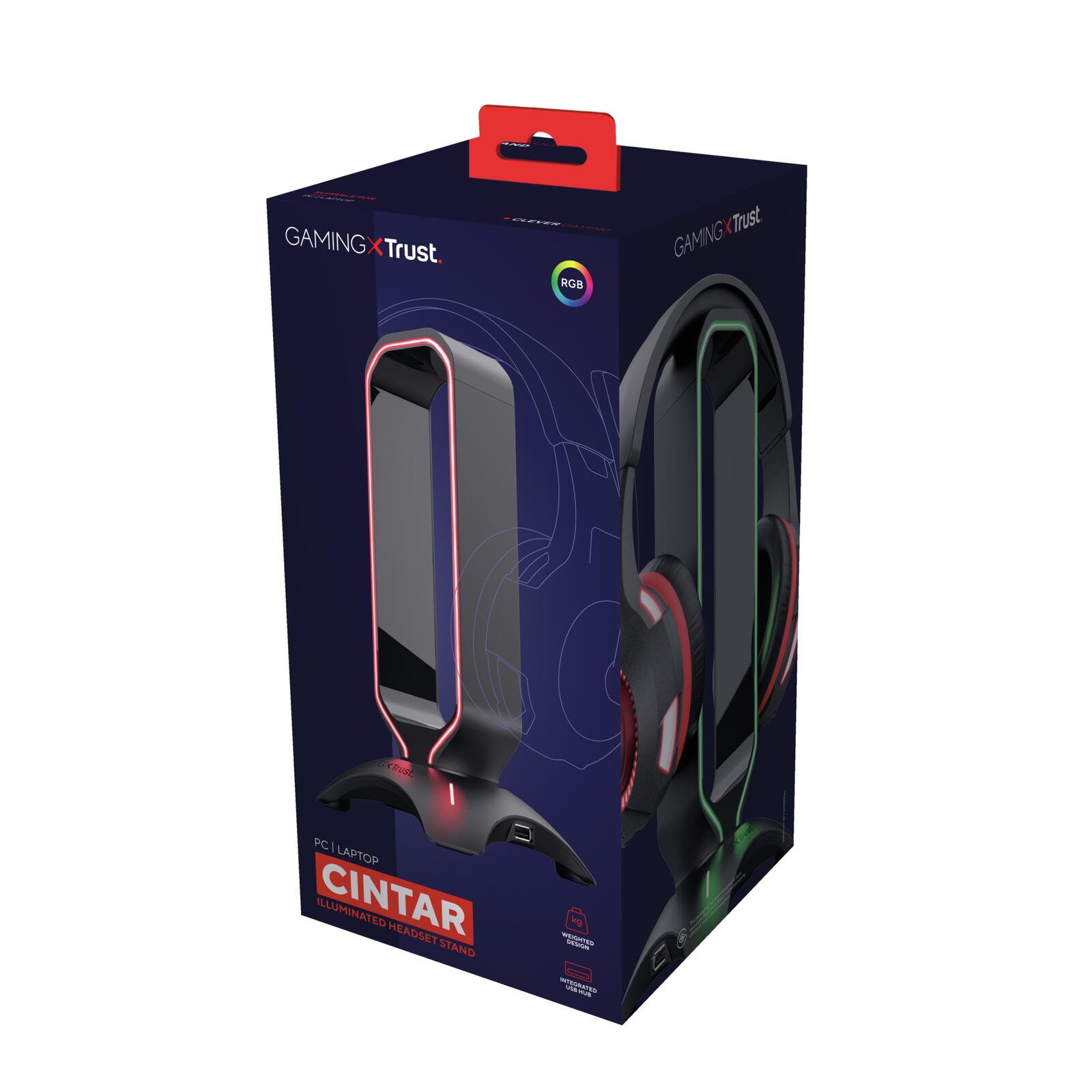 Trust Gaming GXT 265 Cintar RGB Headset-Ständer - Schwarz