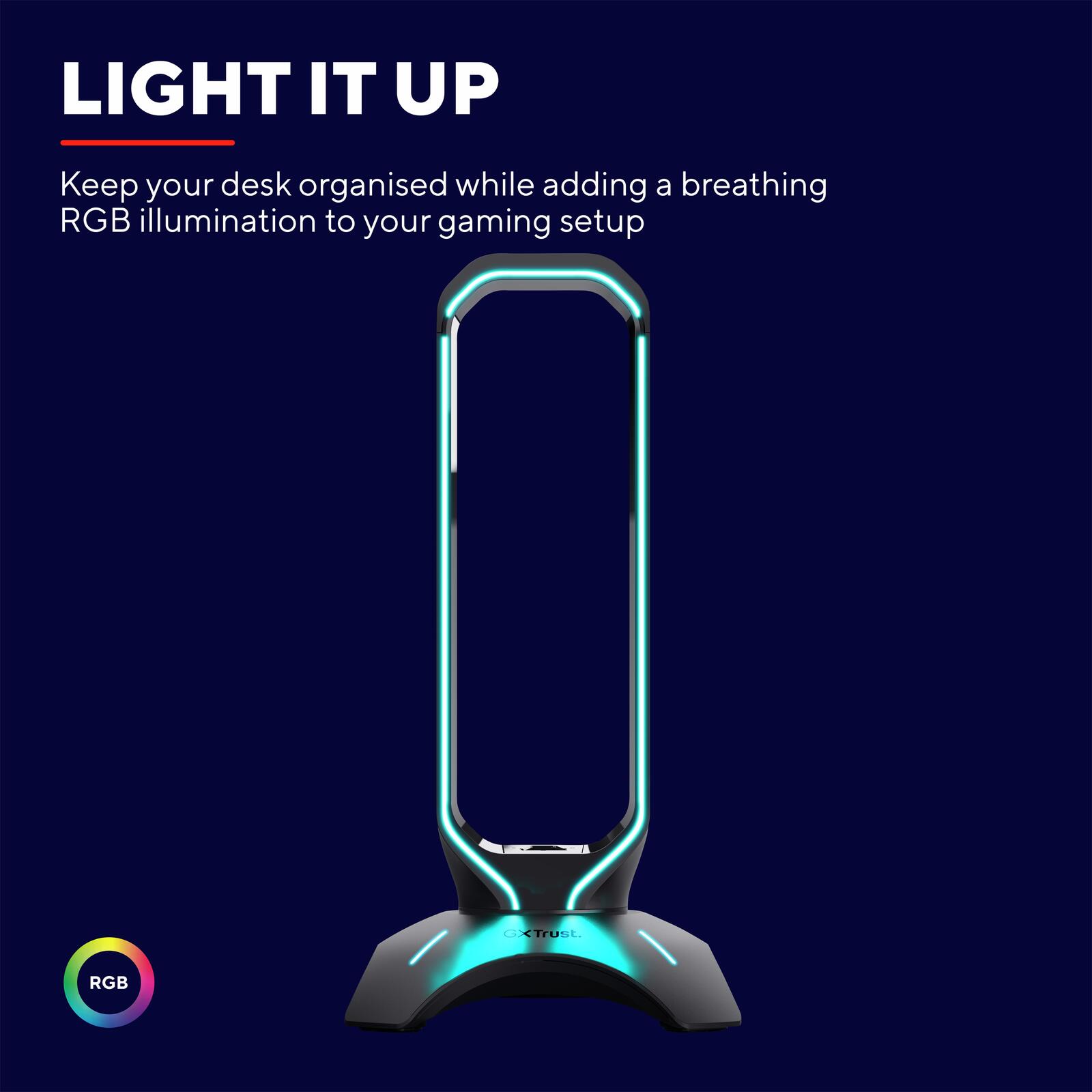 Trust Gaming GXT 265 Cintar RGB Headset-Ständer - Schwarz
