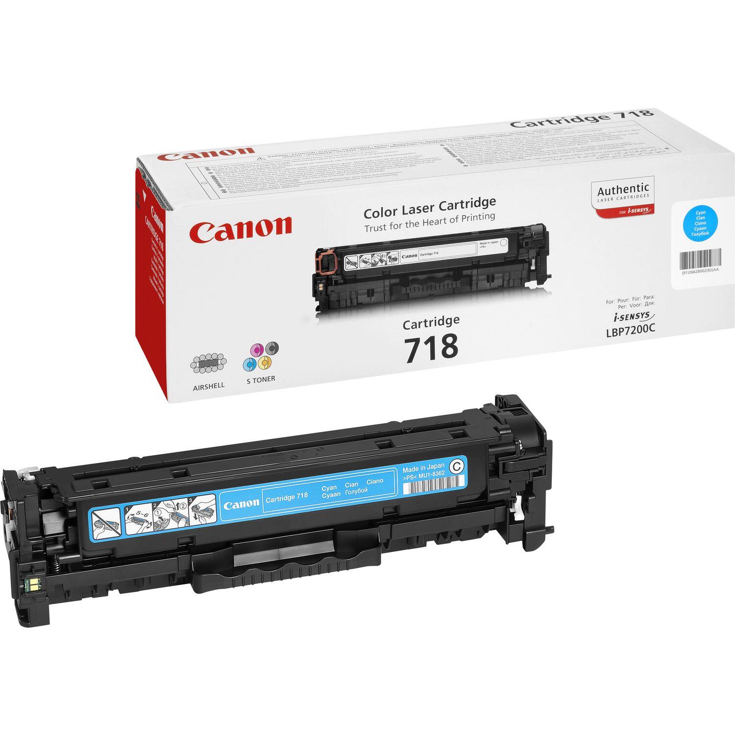 Canon Original 718 Toner - 4er-Set schwarz, cyan, magenta, gelb (OP2662B002)