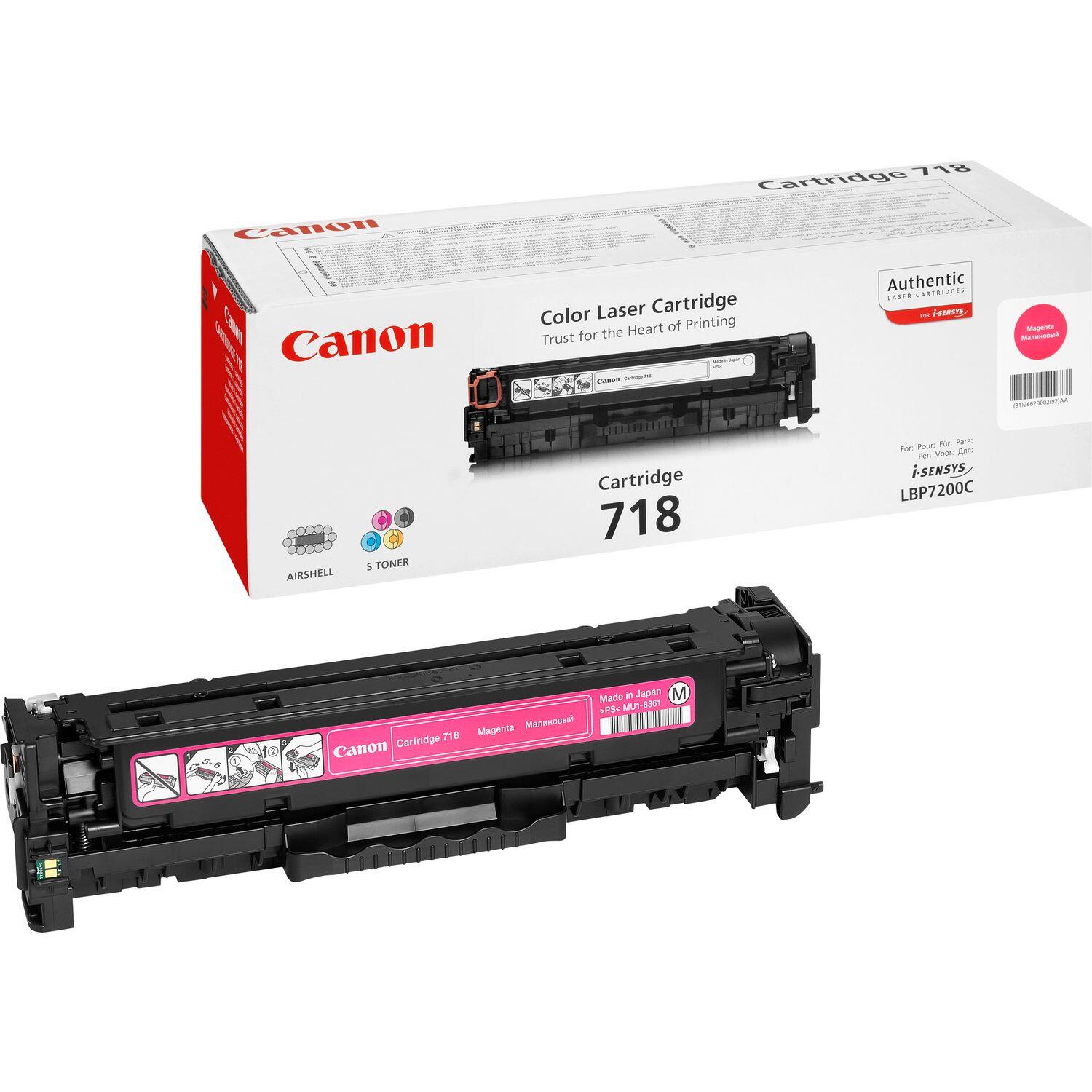 Canon Original 718 Toner - 4er-Set schwarz, cyan, magenta, gelb (OP2662B002)