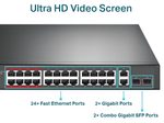 TP-Link TL-SL1226P 24-Port 10/100Mbps + 2-Port Gigabit Unmanaged PoE+ Switch