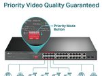 TP-Link TL-SL1226P 24-Port 10/100Mbps + 2-Port Gigabit Unmanaged PoE+ Switch