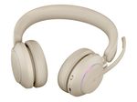 Jabra Evolve2 65 MS Stereo Headset On-Ear beige